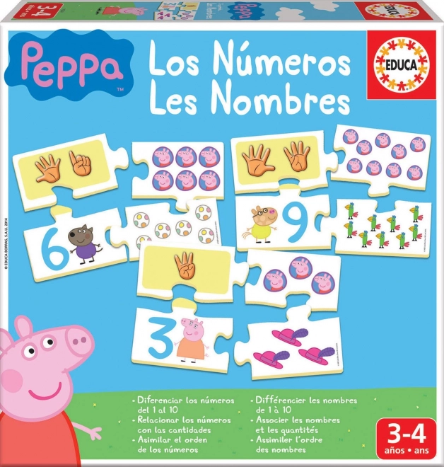 EDUCA puzzle Prasátko Peppa: počítání pro děti
