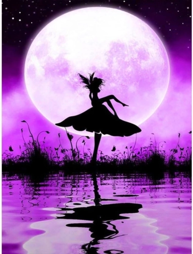 Diamantové malování Baletka u rybníka 30 × 40 cm