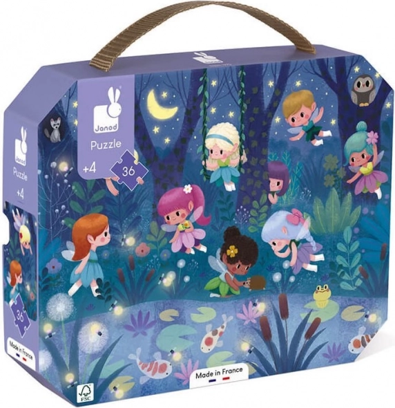 Puzzle v kufříku Noční víly 36 dílků