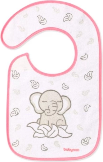 BabyOno froté voděodolný bryndák se slůnětem, střední (6m+)
