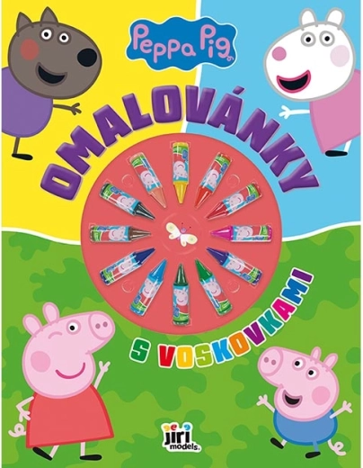 Omalovánky s voskovkami Prasátko Peppa