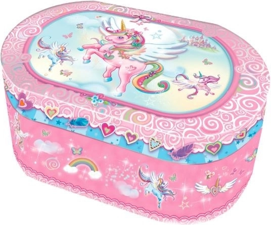 Oválná hrací skříňka - Jednorožec
