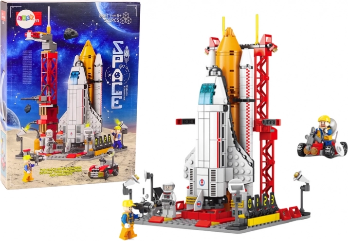 Konstrukční stavebnice vesmírná stanice a raketa, 521 dílků