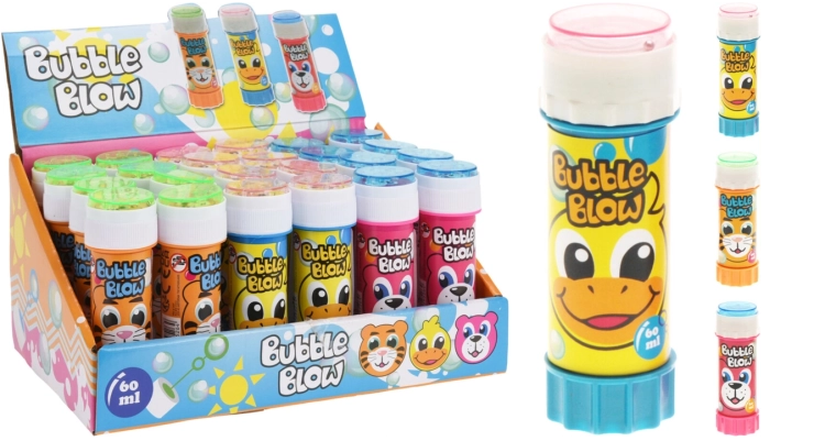 Bublifuk 60 ml s pohádkovými motivy a hrou ve víčku