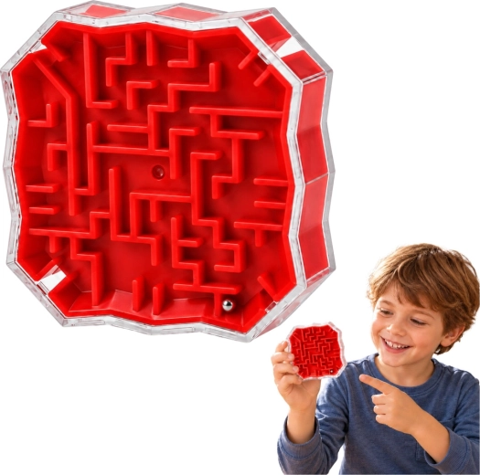 Logická hra Labyrint s Kuličkou Červená