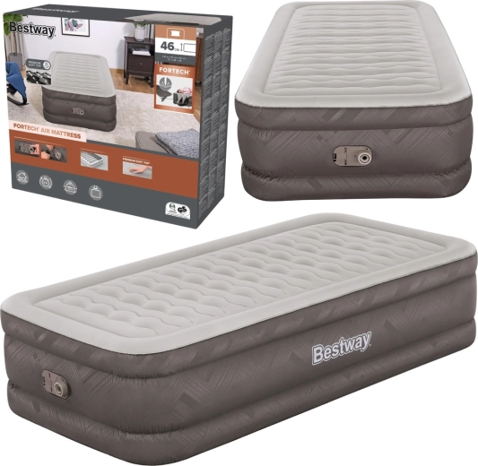 Nafukovací jednolůžková matrace Bestway Fortech s vestavěnou elektrickou pumpou 191 × 97 × 46 cm