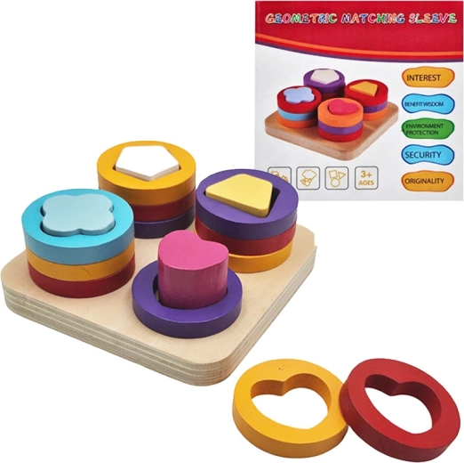 Dřevěná vkládačka pro děti 3+