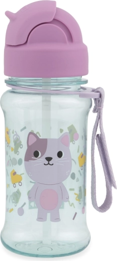 Skip Hop láhev s brčkem Besties Squad kočička 355 ml