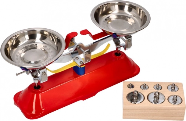 Dětská kovová váha GOKI s miskami a těžítky