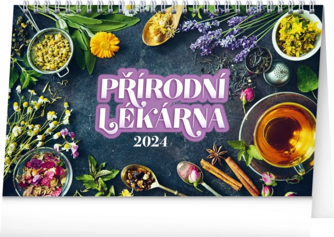 Stolní kalendář přírodní lékárna 2024, 23,1 × 14,5 cm