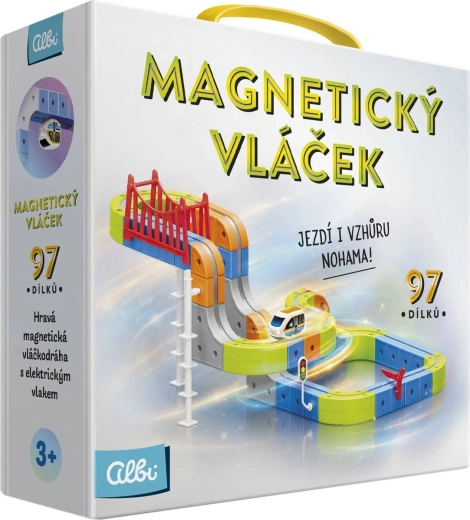 Magnetický elektrický vláček se stavebnicí 97 dílků
