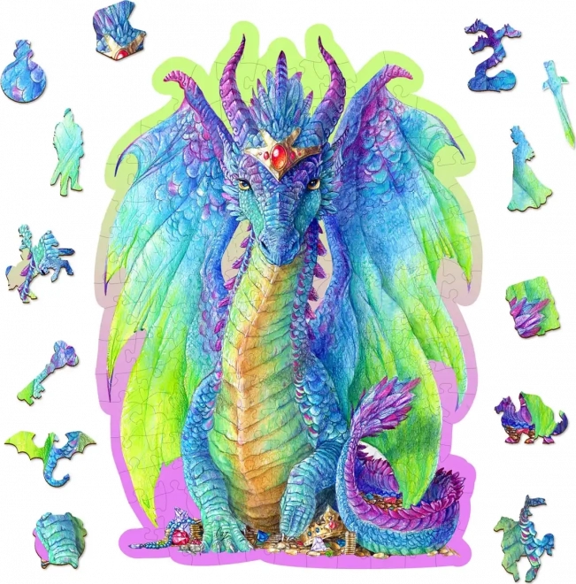 Dřevěné puzzle Majestátní drak 150 dílků