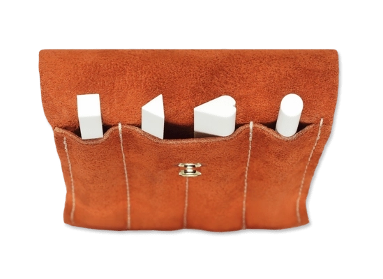 Sada keramických pilníků SPYDERCO v semišovém pouzdře