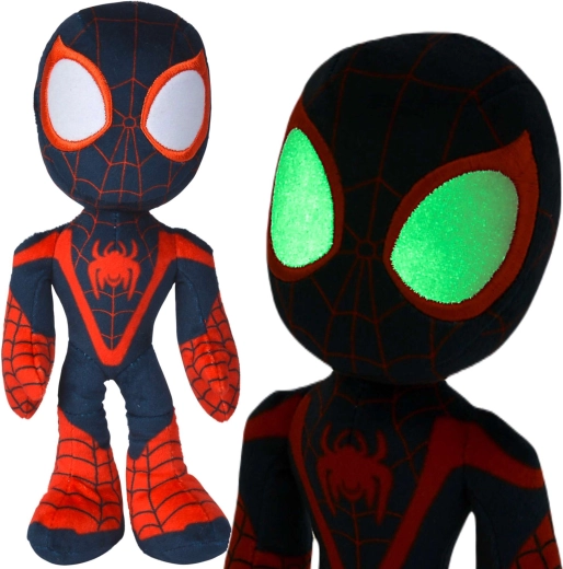 Plyšový Spider-Man Miles Morales se svítícíma očima ve tmě 25 cm