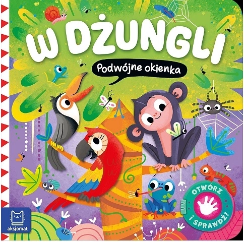 W dżungli: Podwójne okienka – Otwórz i sprawdź! interaktivní knížka s okénky