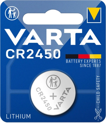 Knoflíková lithiová baterie CR2450 Varta