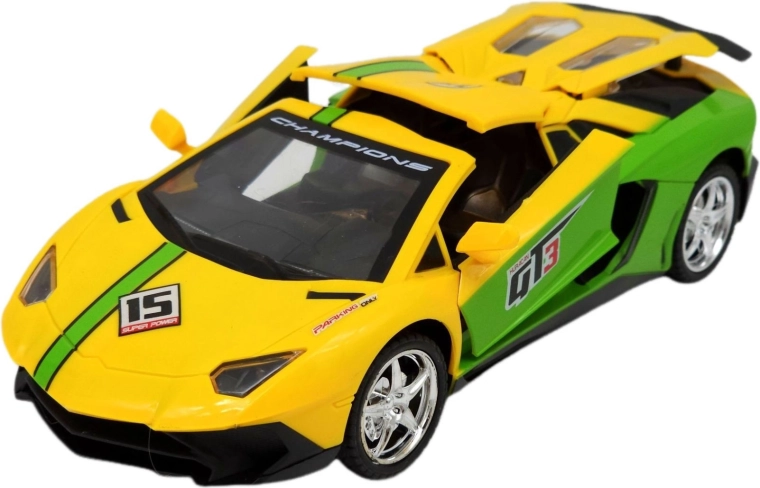Zdalně ovládané sportovní auto s LED světly žluté