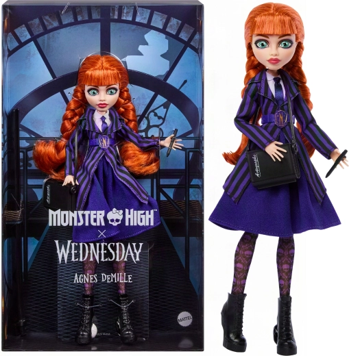 Monster High x Wednesday sběratelská panenka agnes demille - 1 kus