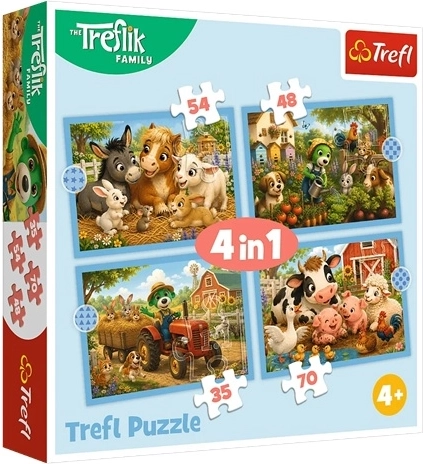 Puzzle 4v1 Rodinná procházka
