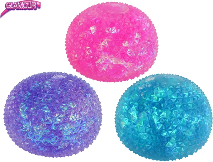 Glamour krystalický strečový antistresový míček Sugar 10 cm (6 ks)