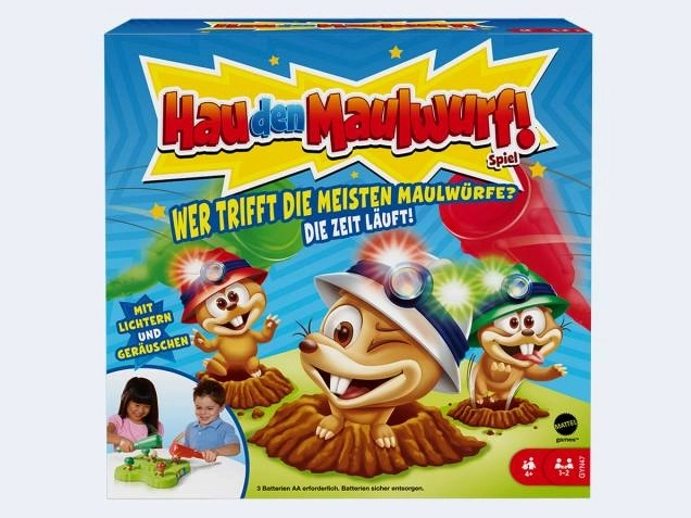 Mattel Games Hau den Maulwurf – tref krtka