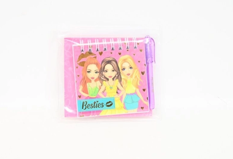Besties mini zápisník se spiralou a propiskou