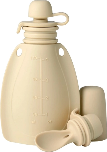 Mininor silikonová plnitelná kapsička se lžičkou Soft rabbit
