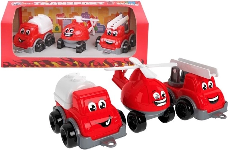 TechnoK mini vozidla hasičský sbor – sada autíček