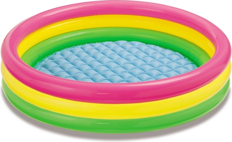 Dětský nafukovací kruhový bazén s měkkým dnem Tęczowy