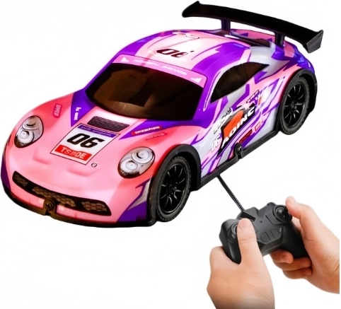Růžové auto na dálkové ovládání