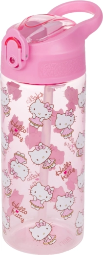 Tritanová láhev na pití s brčkem Hello Kitty Sweet Leopard 500 ml BAAGL