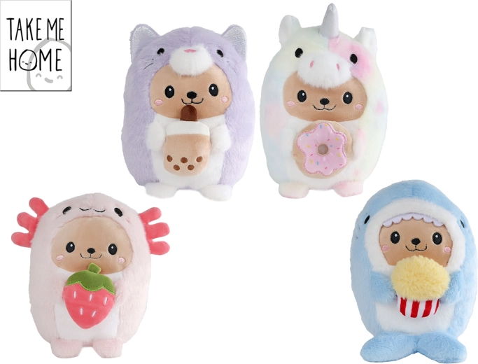 Plyšové kawaii zvířátko s motivem jídla 23 cm Take Me Home