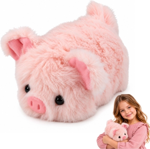 Plyšové prasátko k mazlení růžové 16 cm