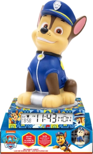 Noční lampička s budíkem a kalendářem PAW PATROL – 3D postavička