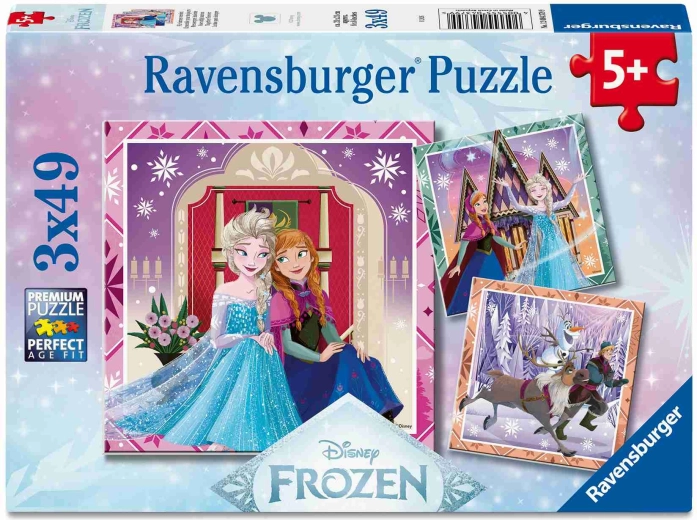 Ravensburger puzzle Disney: Ledové království 3x49 dílků