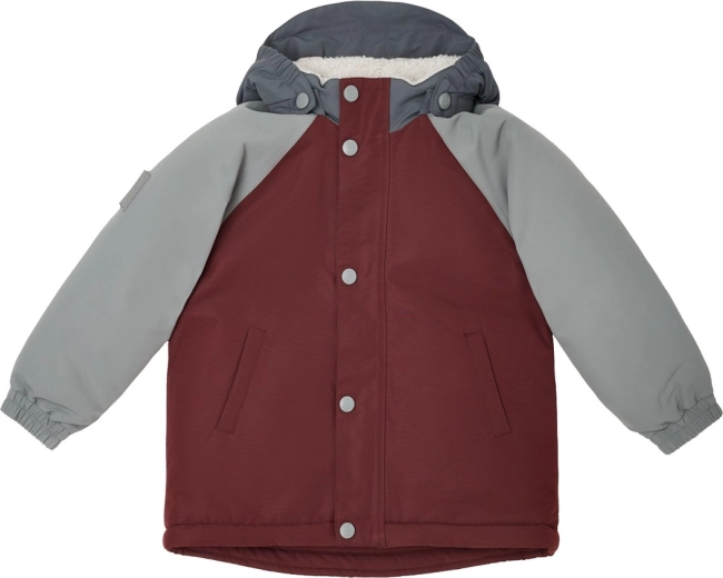 Leokid zimní bunda color block redwood vel. 86 (18–24 měsíců)