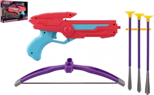 Barevná plastová kuše s přísavkovými šípy