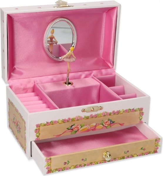 Hrací šperkovnice Květinová píseň s melodií Labutí jezero