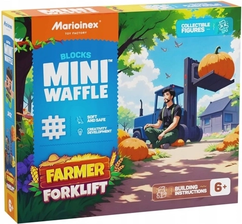 Marioinex mini waffle farmářský vysokozdvižný vozík – 50 dílků