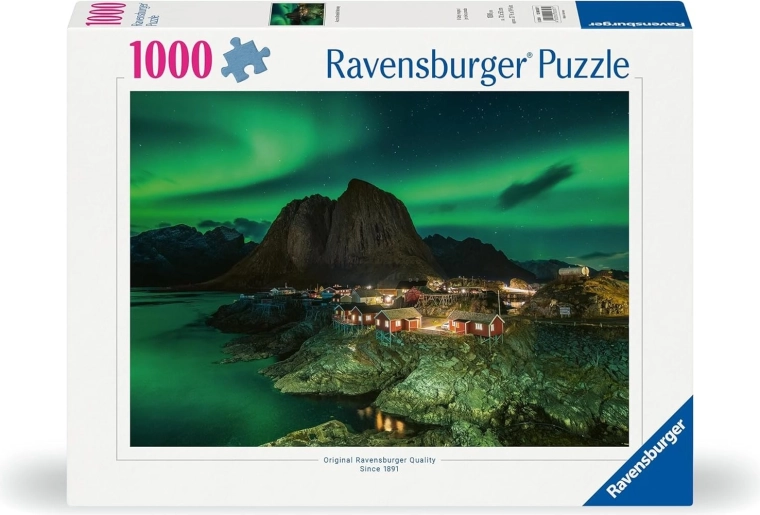Ravensburger puzzle polární záře nad Hamnøy 1000 dílků
