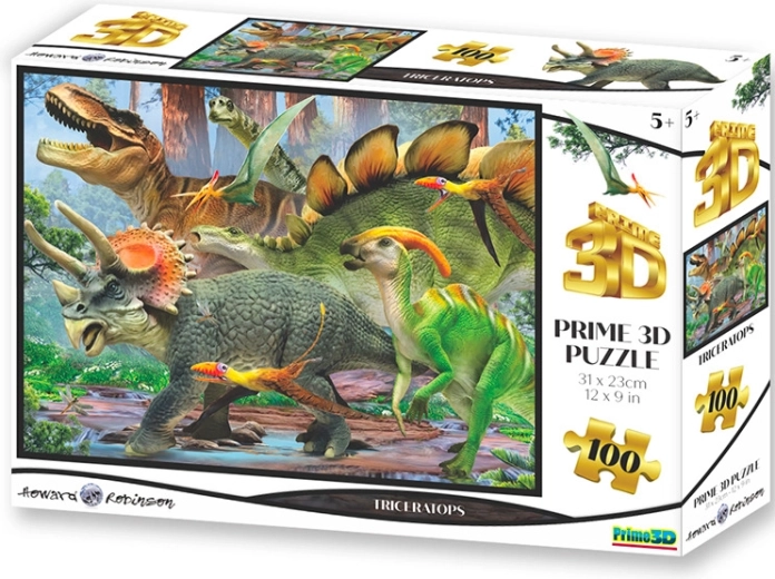 3D puzzle Triceratops 100 dílků