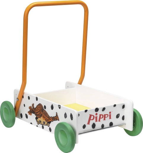 Dřevěné dětské chodítko a vozík Pippi Langstrumpf
