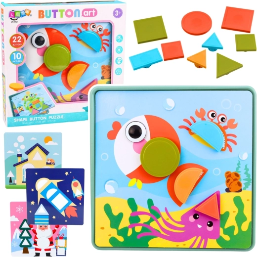 Kreativní geometrické puzzle – vzdělávací mozaika pro děti (35 dílů)