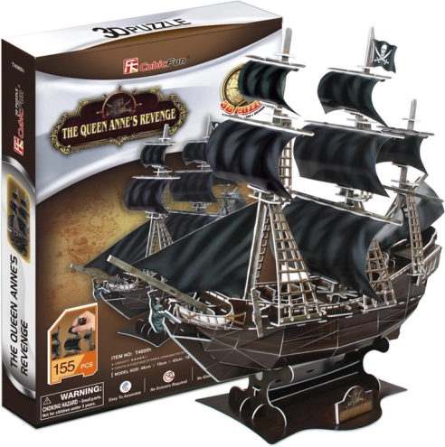 CubicFun 3D puzzle pirátská loď Queen Anne's Revenge – 180 dílků