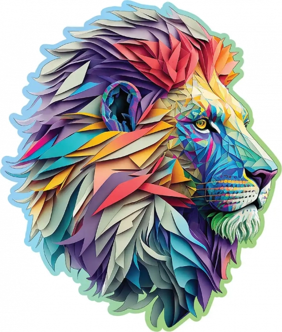 Dřevěné puzzle Moderní lev 250 dílků WOODEN CITY