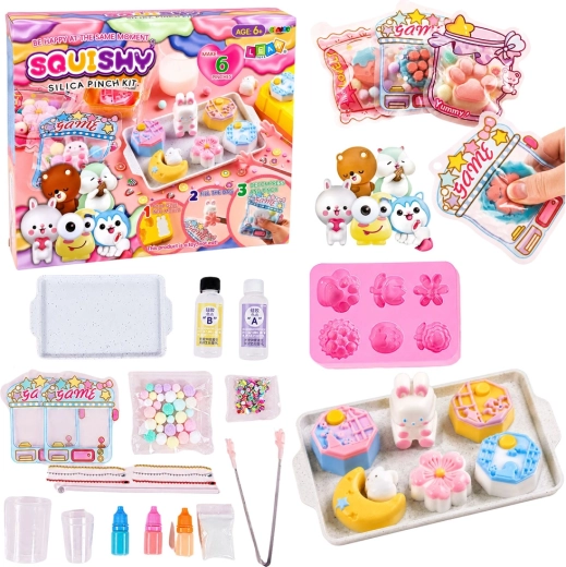 Kreativní sada pro výrobu squishy figurek králíček a dezerty DIY