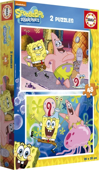 Puzzle SpongeBob 2x48 dílků