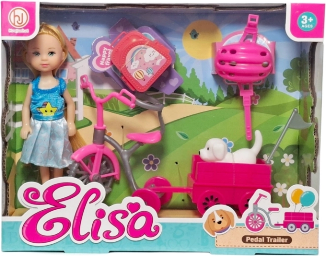 Lalka s kolem, přívěsem a doplňky