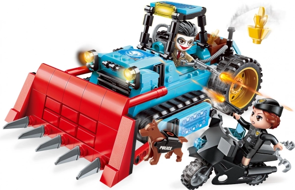 Qman Police Battle Force buldozer stavebnice