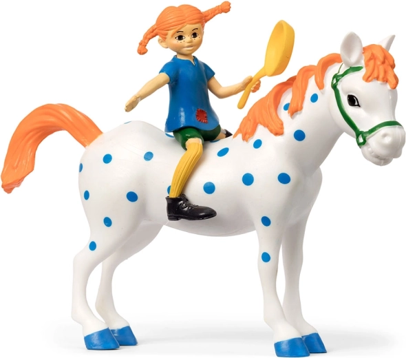 Figurka Pippi Dlouhá punčocha s koněm Alfonso a pánví
